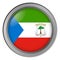 Flag Equatorial Guinea round as a button