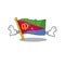 Flag eritrea with Money eye cartoon character style