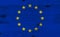 Flag of  european flag drawing on wooden board