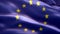Flag of European Union waving in the wind. 4K High Resolution Full HD. Looping Video of International Flag of European Union.