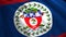 Flag of the Federation of Belize.. Motion. A bright canvas with a close-up with a huge picture in the center.