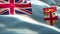 Flag of Fiji waving in the wind. 4K High Resolution Full HD. Looping Video of International Flag of Fiji.