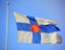 Flag of Finland on Building of Suomenlinna