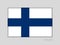 Flag of Finland. National Ensign Aspect Ratio 2 to 3 on Gray