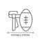 Flag football linear icon