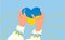 Flag in the form of a heart in the hands of Ukrainian women.Love and care for Ukraine
