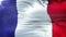 Flag of France waving on sun. Seamless loop with highly detailed fabric texture.