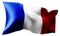 Flag of France waving in the wind.