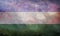flag of Genderqueer Pride with fabric texture. equality concept. grunge retro plain background. Top view