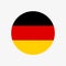 The flag of Germany in a circle