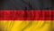 Flag of Germany with Frankfurt skyline