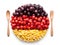 Flag of Germany made of tomato, cherry and corn