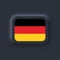 Flag of Germany. National Germany flag. German flag. Germany symbol. Vector illustration. EPS10. Simple icons with flags.