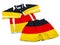 Flag from Germany on nylon soccer sportswear clothes