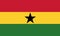 Flag of Ghana, abstract flag of strips.