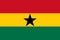 Flag of Ghana. Official colors. Flat vector illustration