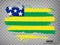 Flag of Goias from brush strokes. Federal Republic of Brazil. Flag Goias  on transparent background for your web site design, app,