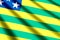 Flag of Goias colorful waving and closeup flag illustration