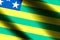 Flag of Goias colorful waving and closeup flag illustration