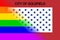 Flag of Goldfield City Colorado With LGBT Rainbow