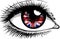 Flag of the Great Britain in beautiful male or female eye. surprised woman with open mouth. Colorful vector