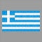 Flag of Greece puzzle on gray background.