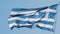 A flag of Greece waving in the wind