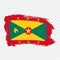 Flag Grenada from brush strokes. Flag Grenada on transparent background for your web site design, logo, app, UI.  America.