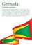 Flag of Grenada, Grenada is a country in the West Indies, Island of Spice. Template for award design, an official document with th