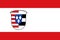 Flag of Gross-Gerau in Hesse, Germany