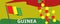 Flag of Guinea with raised fists. National day or Independence day design for Guinea celebration.