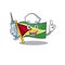 Flag guyana nurse flown on mascot pole