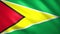 Flag of Guyana waving in the wind