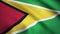 Flag of Guyana waving in the wind. Background of a waving flag