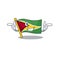 Flag guyana wink flown on mascot pole