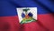Flag Of Haiti Background Seamless Loop Animation. Flag of Haiti waving in the wind. Seamless looping