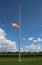 Flag at Half Mast at Chalmette Battlefield