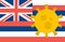 Flag of Hawaii State With Outbreak Viruses. Novel Coronavirus Disease COVID-19