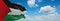 flag of Hejaz 1920, asia at cloudy sky background, panoramic vie
