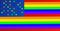 Flag of homosexuals in the form of the American flag