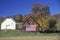 Flag Hung on an Old Barn