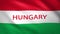 Flag of Hungary with the name of the country