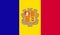 flag of Ibero Romance peoples Andorrans. flag representing ethnic group or culture, regional authorities. no flagpole. Plane