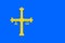 flag of Ibero Romance peoples Asturians. flag representing ethnic group or culture, regional authorities. no flagpole. Plane