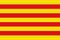 flag of Ibero Romance peoples Catalans. flag representing ethnic group or culture, regional authorities. no flagpole. Plane layout