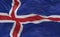 Flag of the Iceland waving in the wind 3d render