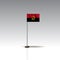 Flag Illustration of the country of ANGOLA. National ANGOLA flag on gray background. EPS10