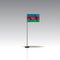 Flag Illustration of the country of AZERBAIJAN. National AZERBAIJAN flag isolated on gray background. EPS10