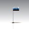 Flag Illustration of the country of ESTONIA. National ESTONIA flag isolated on gray background.