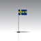 Flag Illustration of the country of SWEDEN. National SWEDEN flag isolated on gray background.